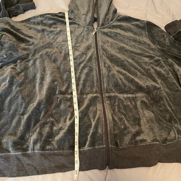 Venezia Jeans Brand Grey Velvet Jacket Size 26/28 - Picture 7 of 8